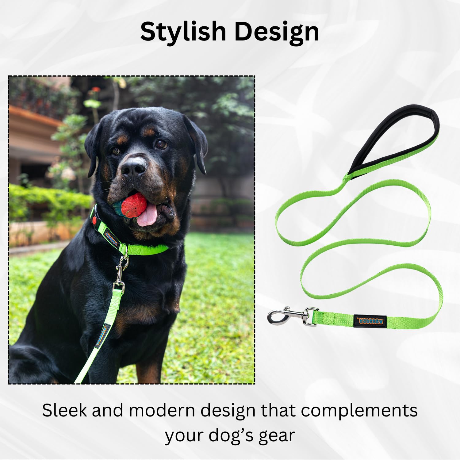 Waggety Dog Leash, Green