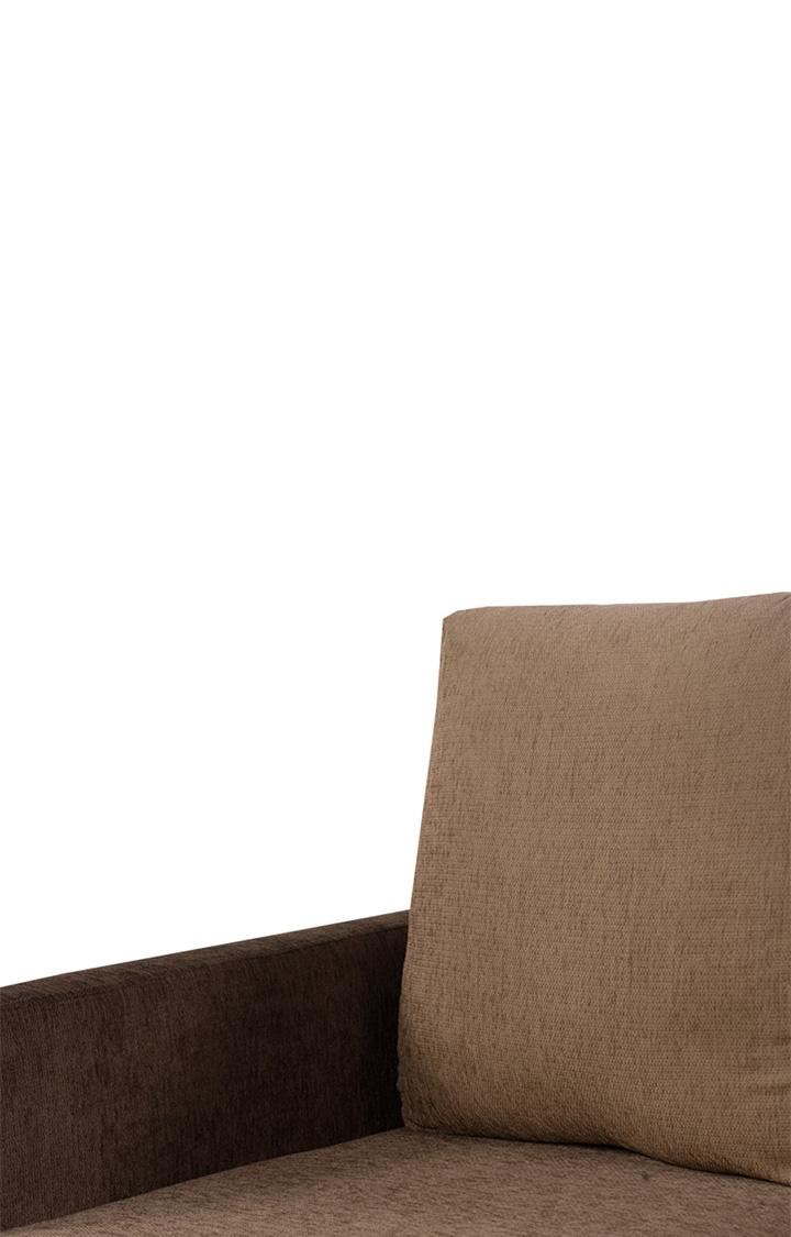 neudot Saya RHS Sectional Sofa for Living Room |6 Person Sofa| Premium Fabric with Cushioned Armrest | 12 Months Warranty| Solid Wood Frame| 6 Seater in Saya Duo Brown Color DIY(Do-It-Yourself)