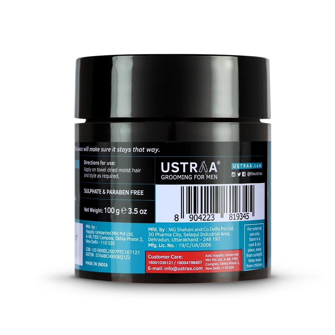 Ustraa | Hair Wax - Strong Hold - Wet Look 100g 8