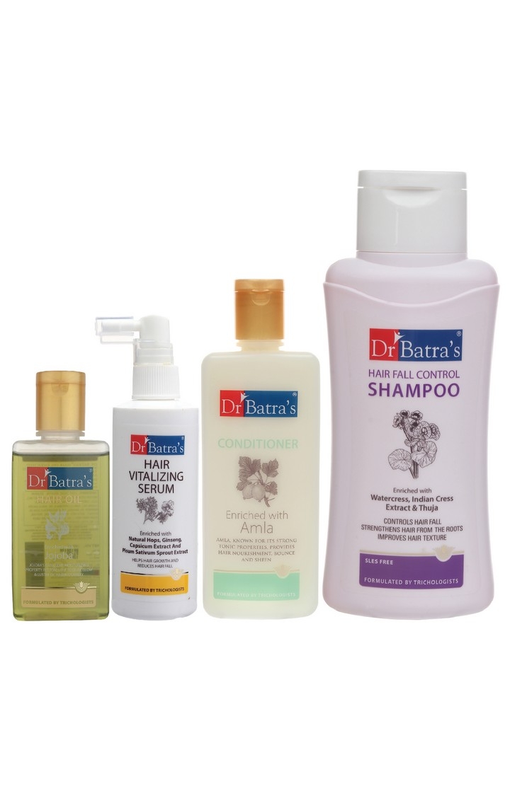 Dr Batra's | Dr Batra's Hair Vitalizing Serum 125 ml, Hair Fall Control Shampoo - 500 ml, Hair Oil - 100 ml and Conditioner 200 ml 0