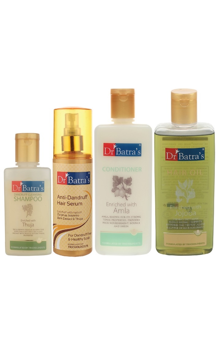 Dr Batra's | Dr Batra's Anti Dandruff Hair Serum, Conditioner - 200 ml, Hair Oil - 200 ml and Dandruff Cleansing Shampoo - 100 ml 0
