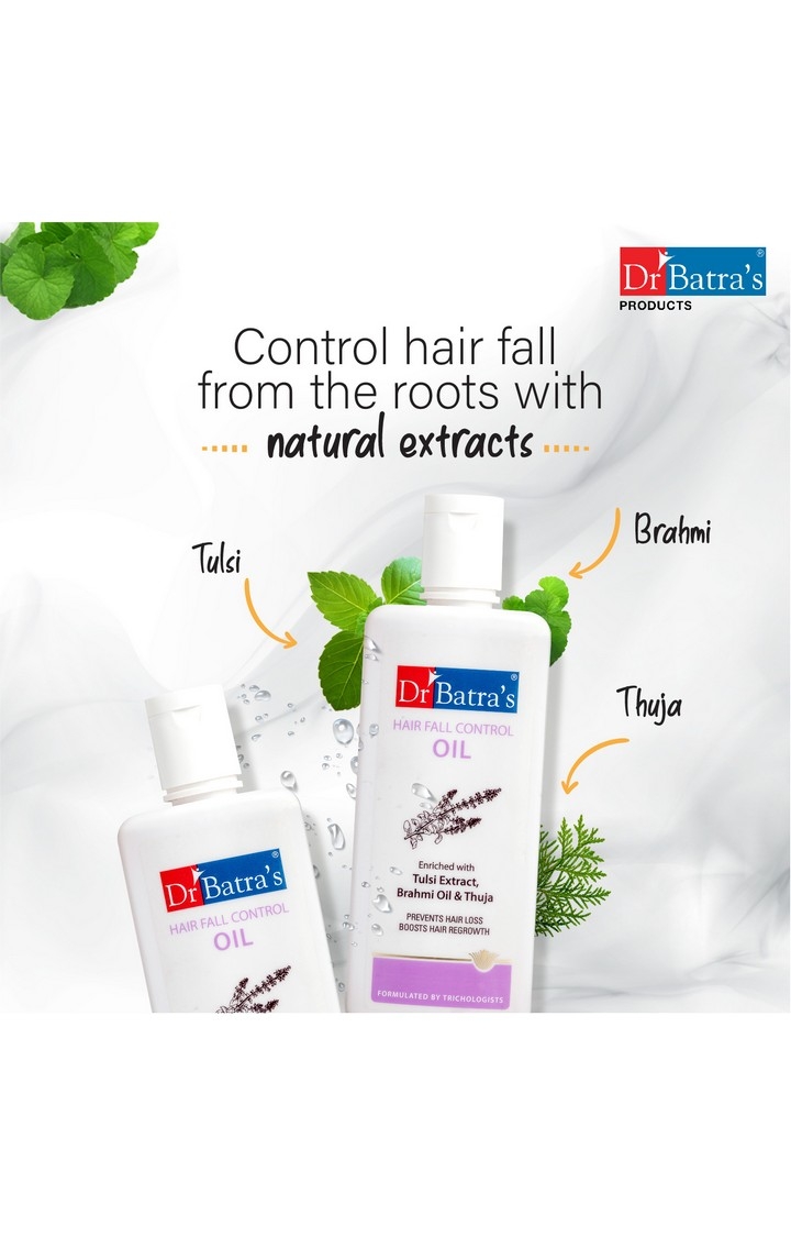 Dr Batra's | Dr Batra's Hair Fall Control Serum-125 ml, Conditioner - 200 ml, Hair Fall Control Oil- 200 ml and Hair Fall Control Shampoo - 500 ml 4