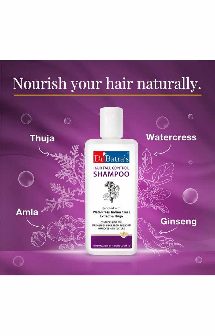 Dr Batra's Hair Fall Control Serum-125 ml, Conditioner - 200 ml, Hair Fall Control Oil- 200 ml and Hair Fall Control Shampoo - 200 ml