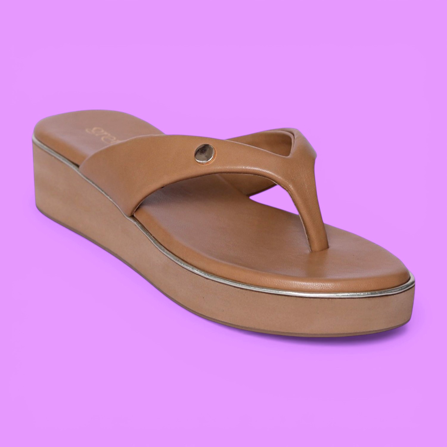 Women Beige Elevé Wedge Sandals