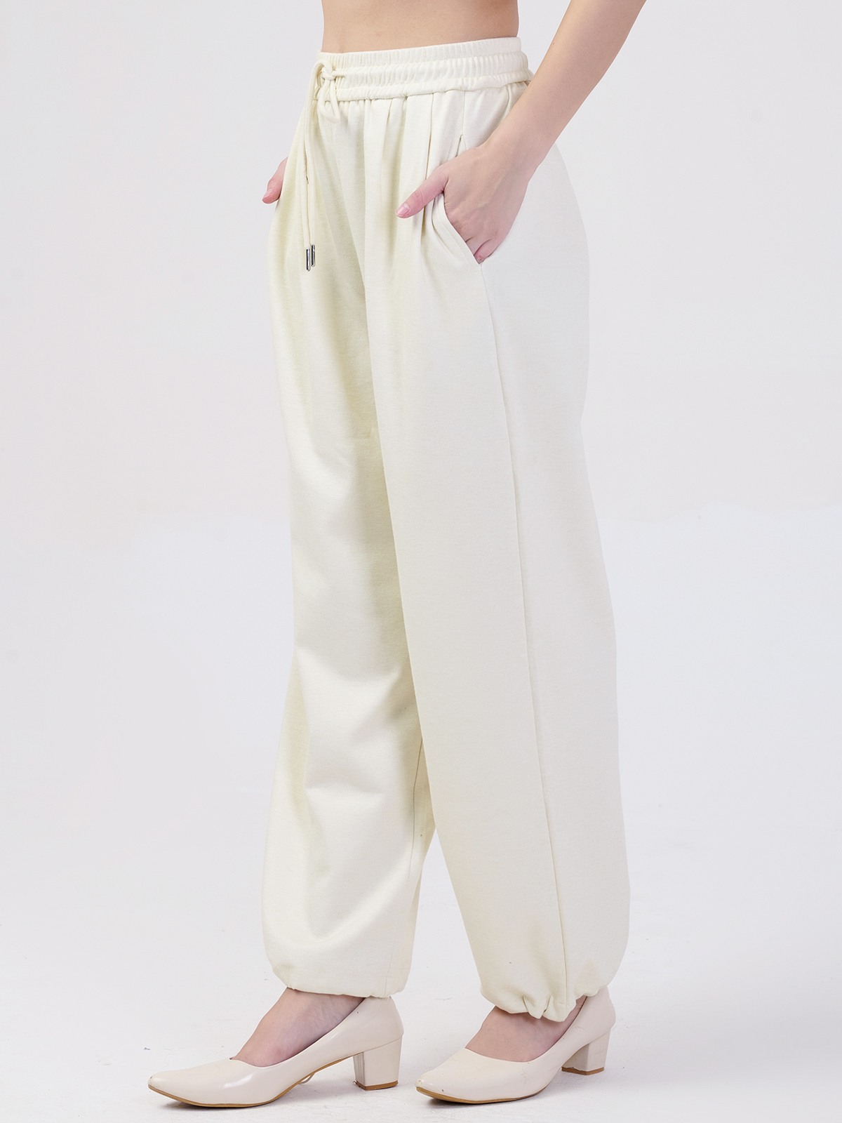ALBION SMART LADIES CREAM HAREM PANT