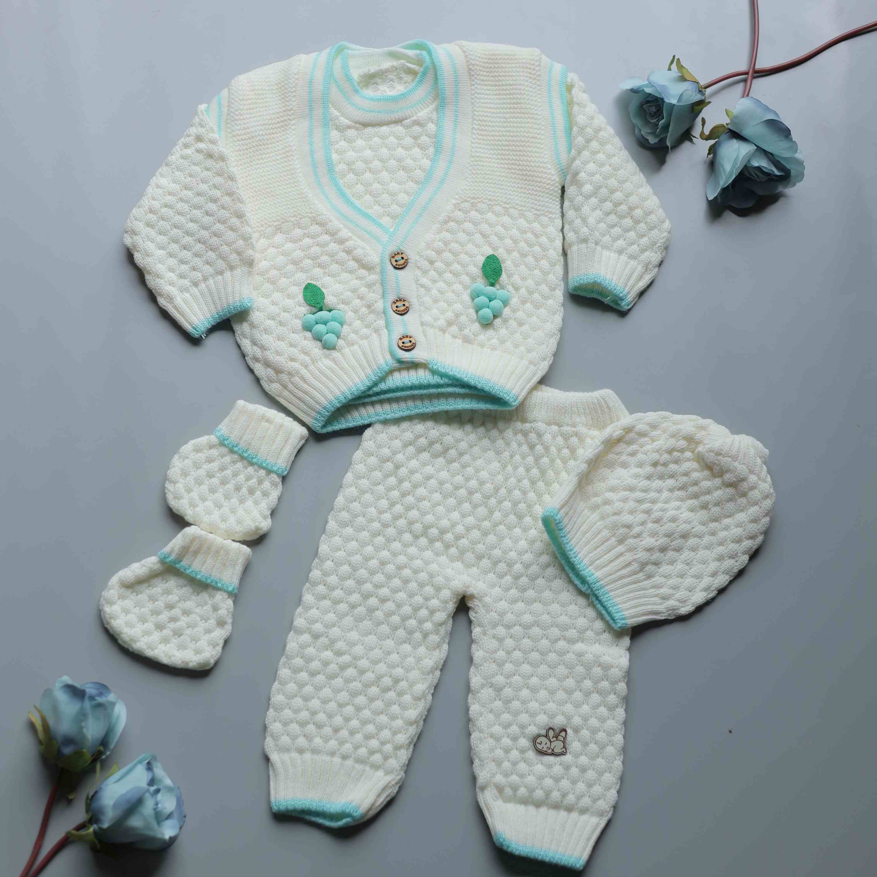 The Ocean Grape Romper Set(5 PCs Set)