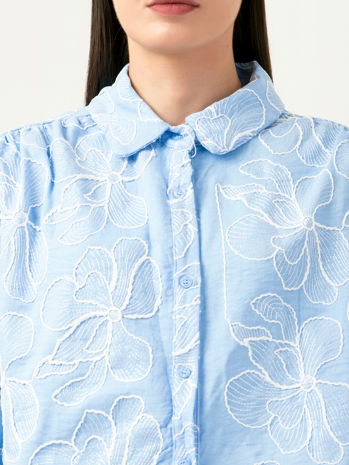 Albion Women Smart Premium Blue Casual Shirt