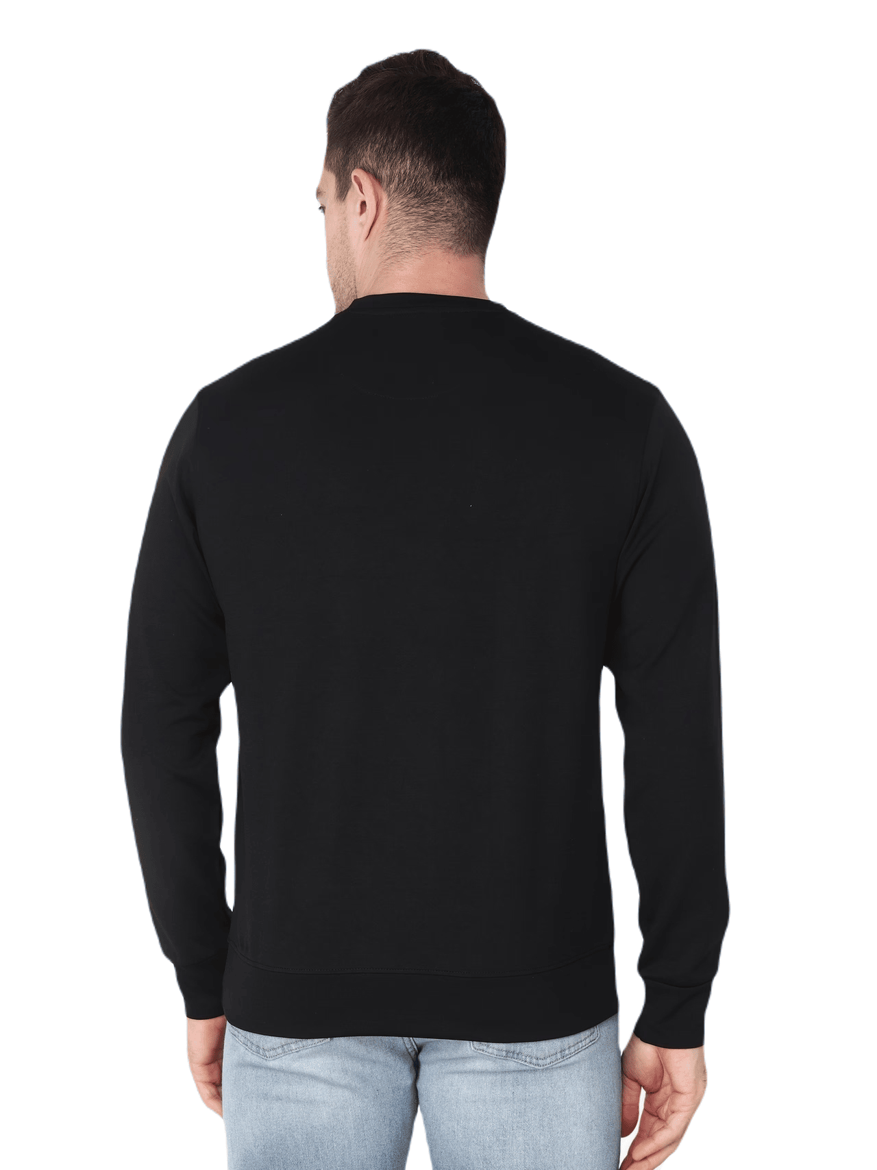 Albion  Mens Winter Black Round Neck Sweatshirt