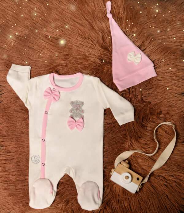 Baby Pink Bloomer Romper Set