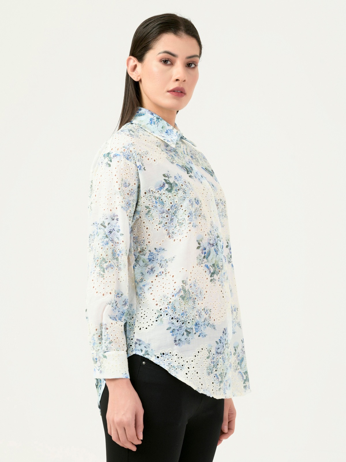 Albion Women Smart Premium Sky Casual Shirt