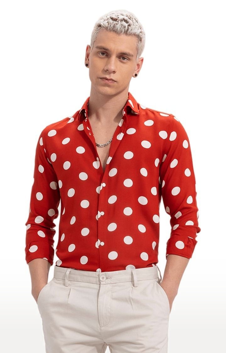 White shirt with red dots new arrivals