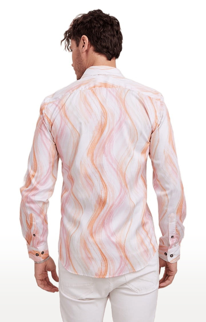 Men's Curve Design Multi Colour Shirt