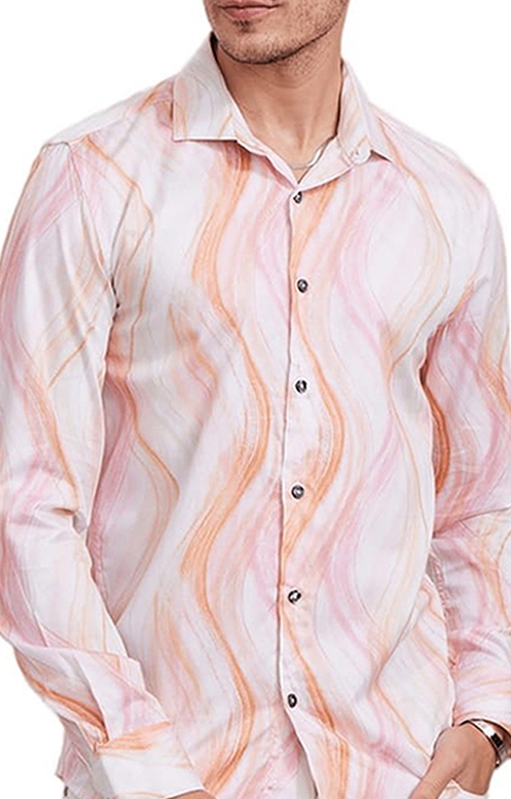 Men's Curve Design Multi Colour Shirt