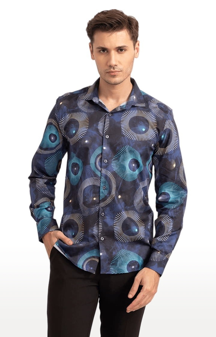 SNITCH | Men's Circling Spark Blue Shirt 0