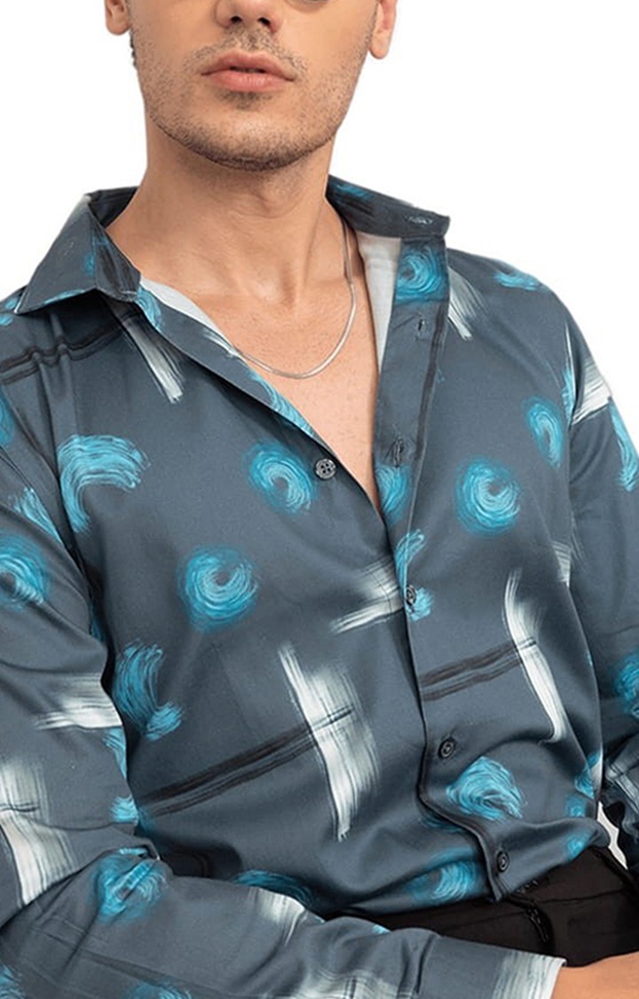 Men's Swirl Blue Shirt