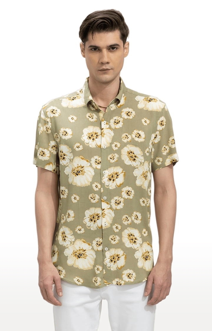 SNITCH | Men's Floare Light Green Shirt