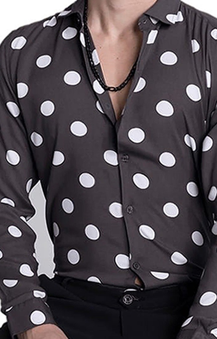 Men's Flecks Grey Polka Dot