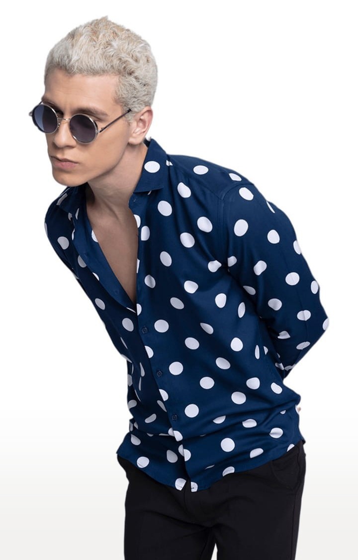 Men's Flecks Blue Polka Dot