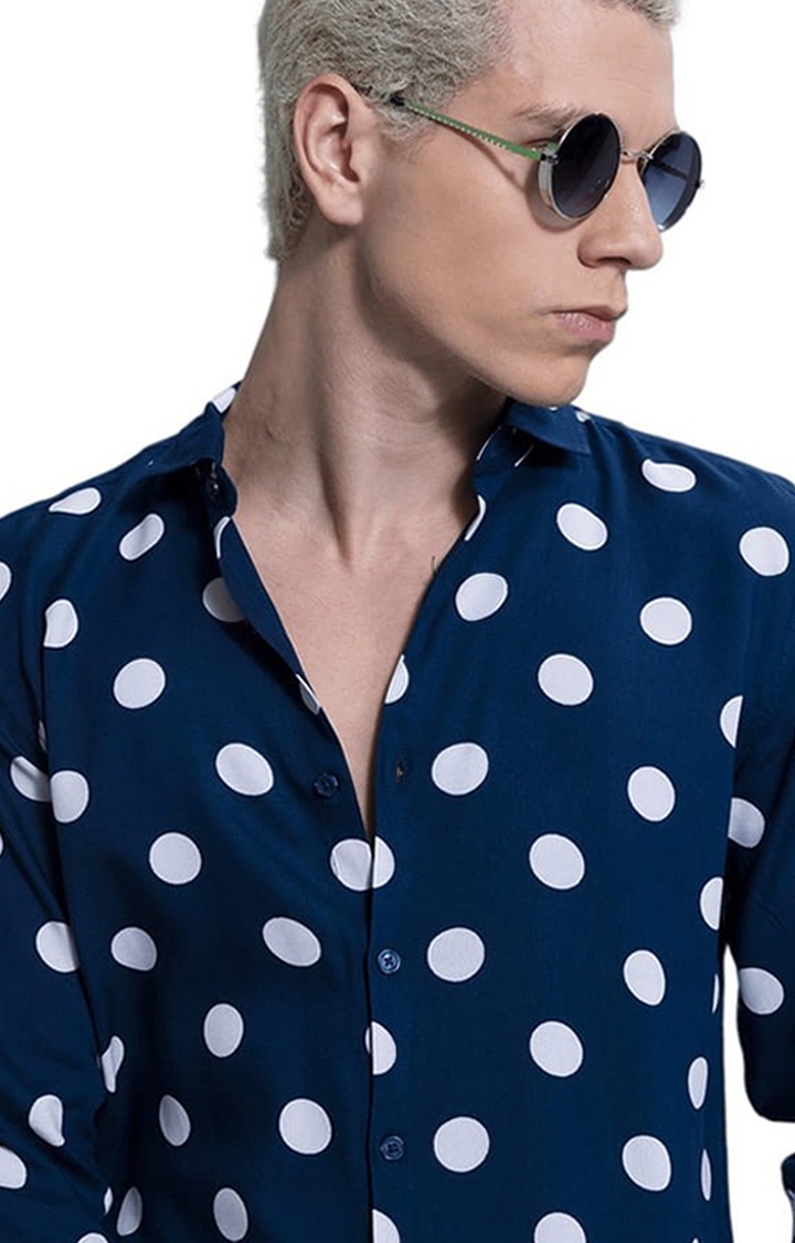 Men's Flecks Blue Polka Dot