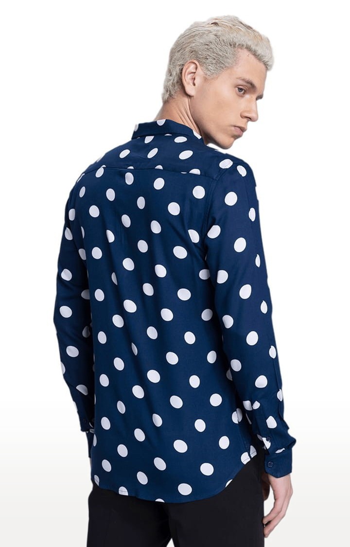 Men's Flecks Blue Polka Dot