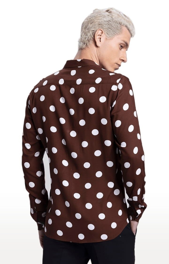 Men's Flecks Brown Polka Dot