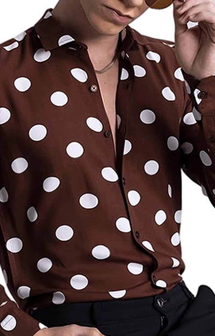 Men's Flecks Brown Polka Dot