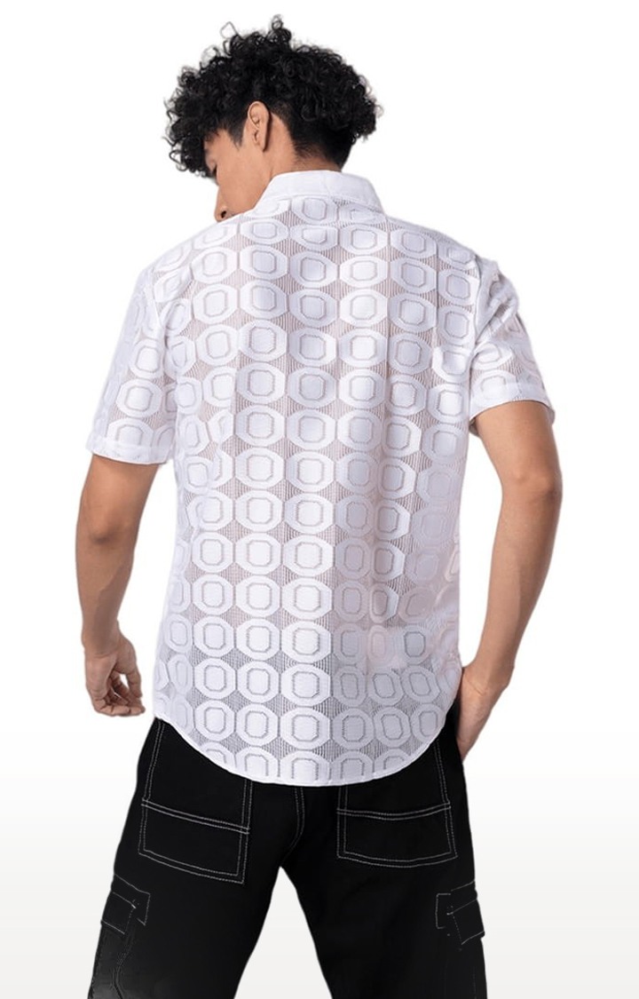 Men's Hawaiian Hakoba Octane White Shirt