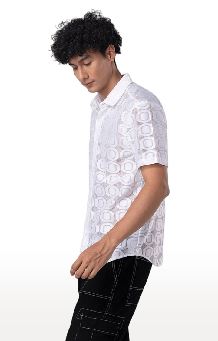 Men's Hawaiian Hakoba Octane White Shirt