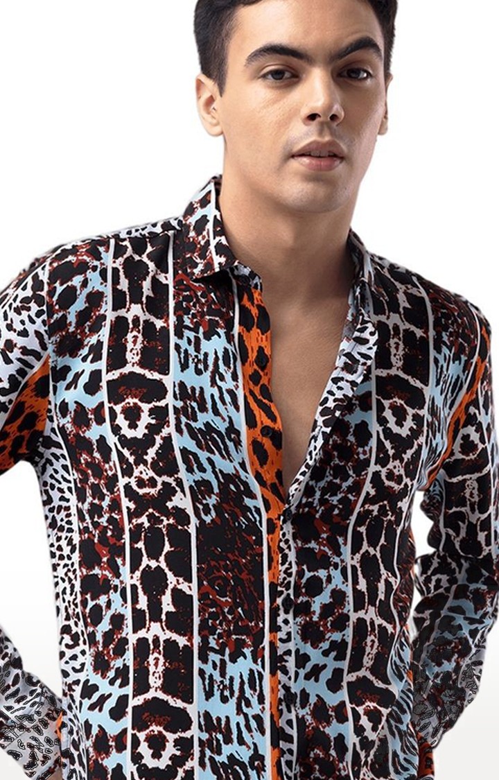 Men's Multicolor Rayon Printed Casual Shirt