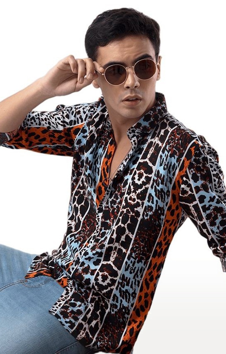 Men's Multicolor Rayon Printed Casual Shirt