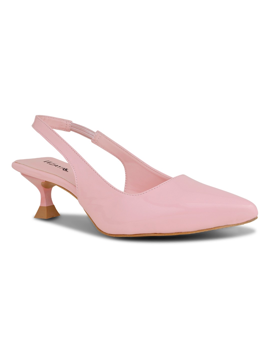 Rose Pink Pointed-Toe Slingback Heels