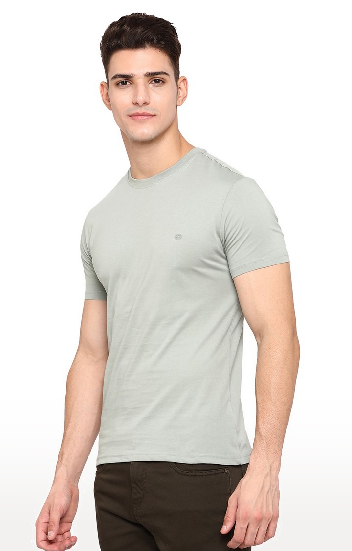 JadeBlue | JB-CR-31P GREEN TINT Men's Green Cotton Solid T-Shirts 1