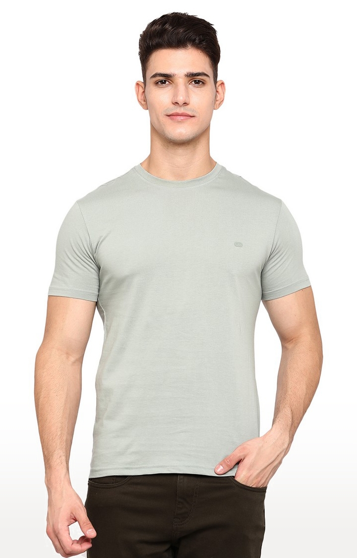JadeBlue | JB-CR-31P GREEN TINT Men's Green Cotton Solid T-Shirts 0