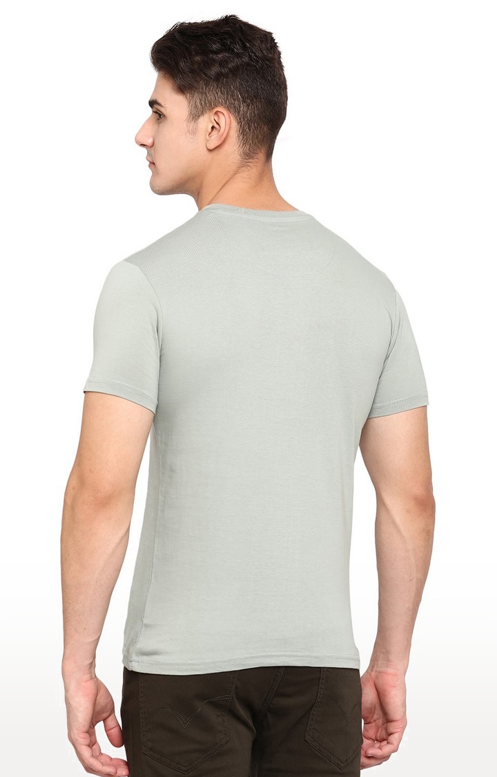 JadeBlue | JB-CR-31P GREEN TINT Men's Green Cotton Solid T-Shirts 2