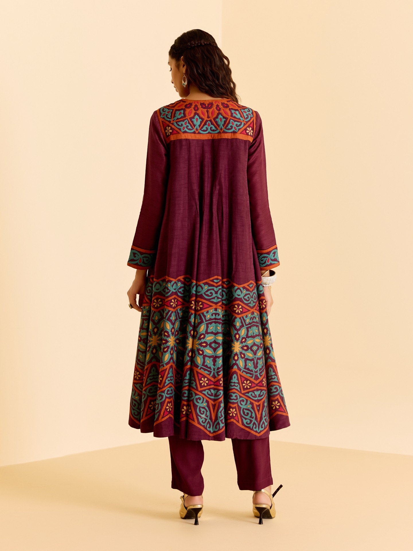 Wine Meera- Quilting Suit Set