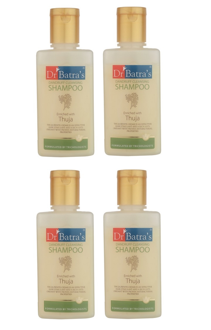 Dr Batra's | Dr Batra's Dandruff Cleansing Shampoo Enriched With Thuja - 100 ml (Pack of 4) 0