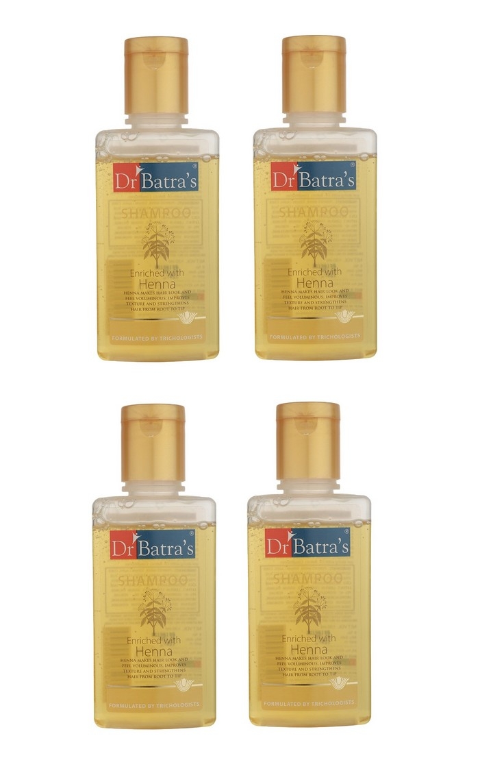 Dr Batra's | Dr Batra's Shampoo Enriched With Henna - 100 ml (Pack of 4) 0