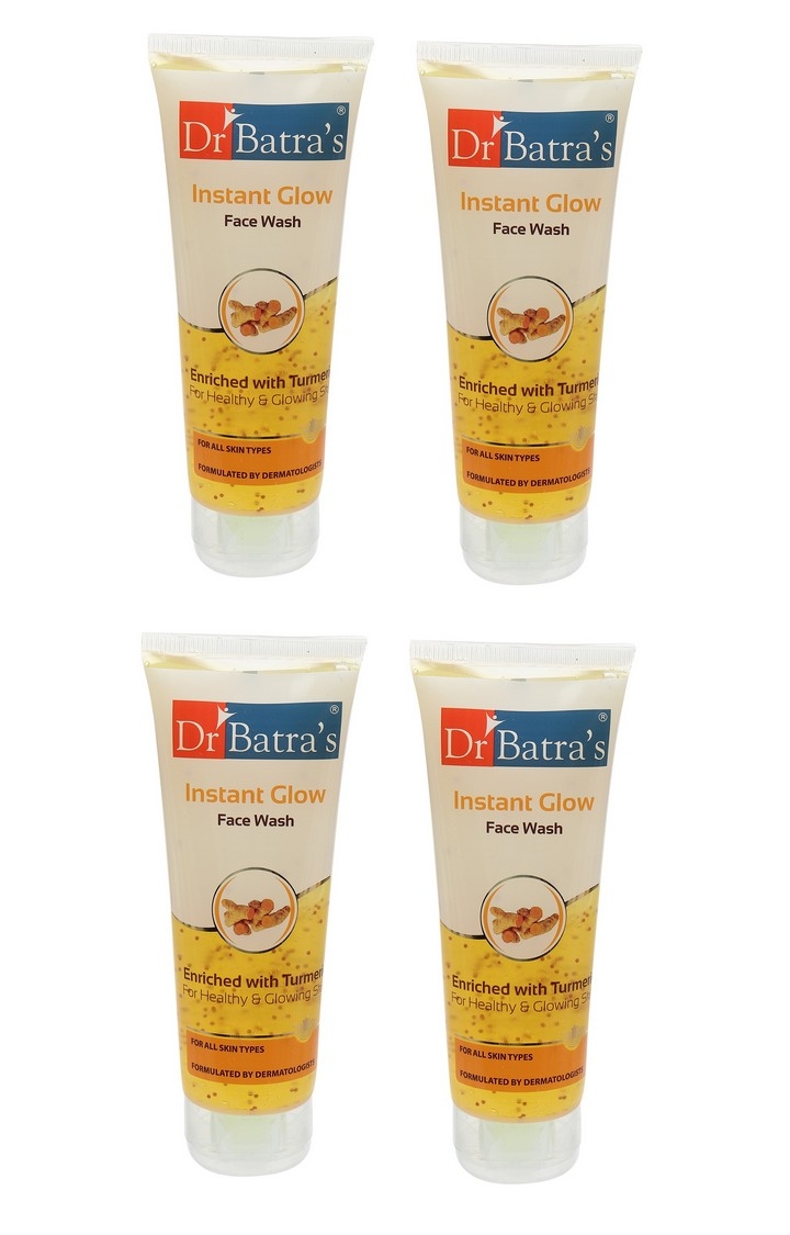 Dr Batra's | Dr Batra's Instant Glow Face Wash Enriched With Tumeric For Healthy & Glowing Skin - 100 gm (Pack of 4) 0