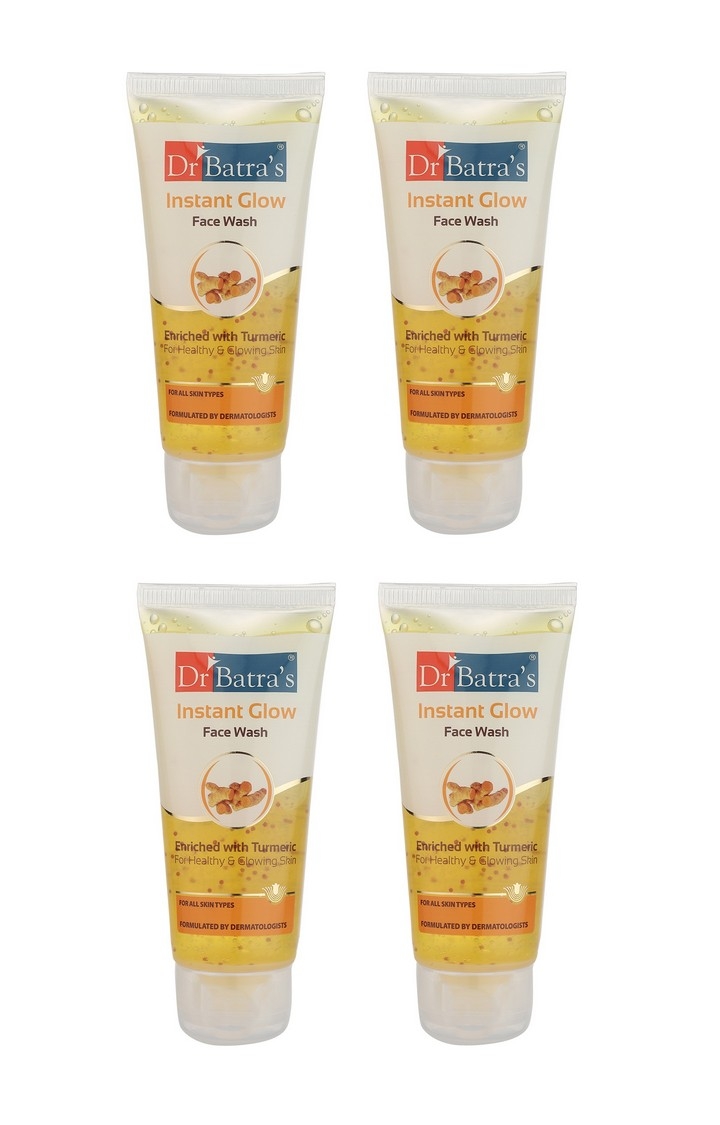 Dr Batra's | Dr Batra's Instant Glow Face Wash Enriched With Tumeric For Healthy & Glowing Skin - 50 gm (Pack of 4) 0