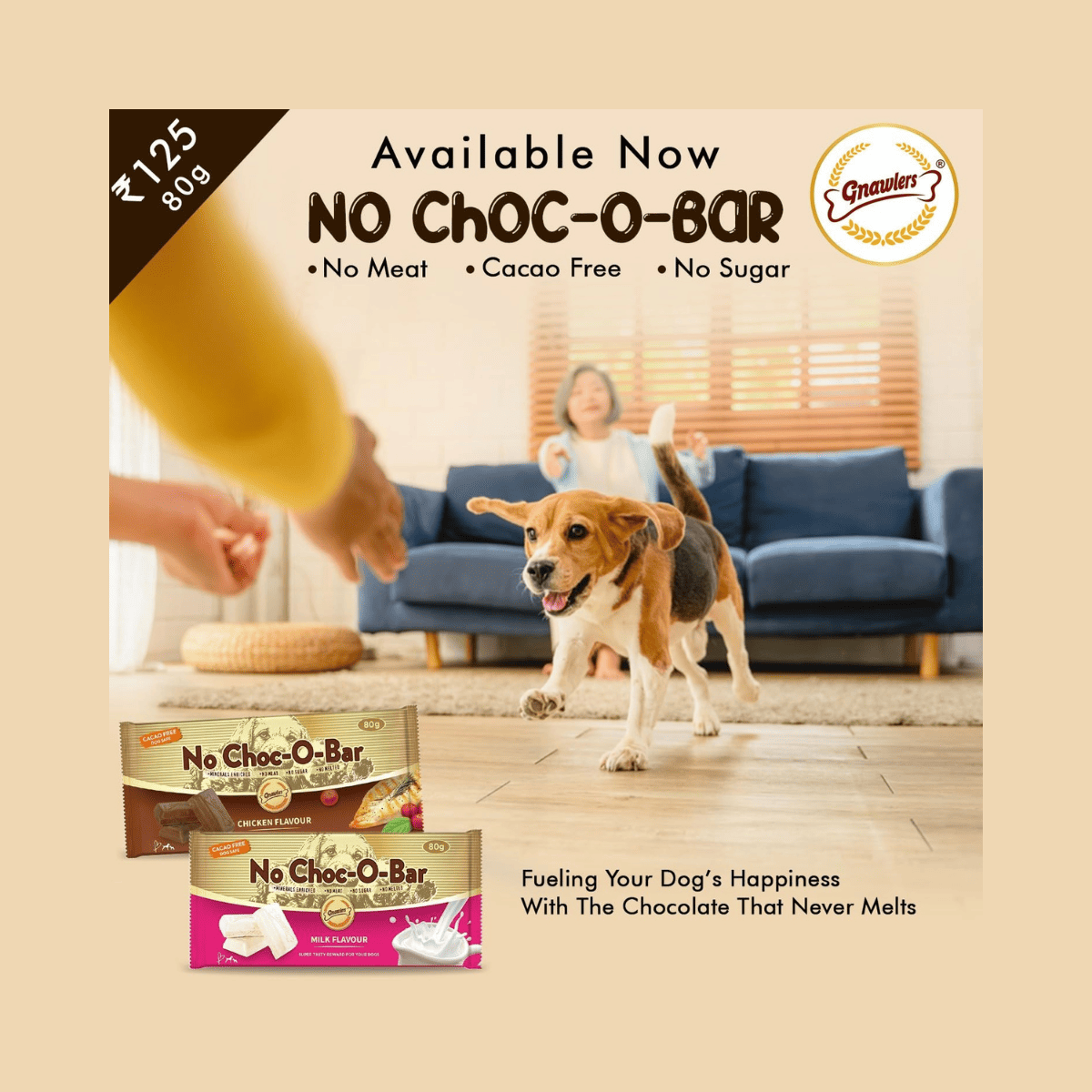 No Choc Bar Milk Flavour Dog Treat - 80 gm
