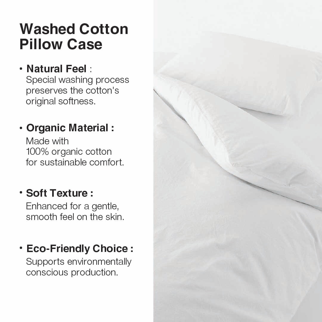 WASHED COTTON PILLOW CASE
