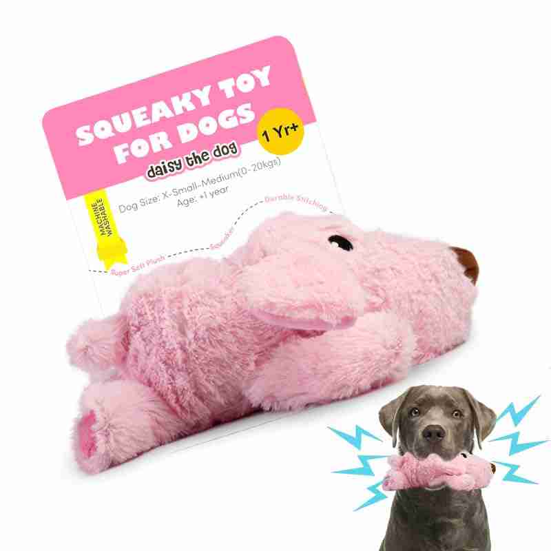 Barkbutler Daisy The Dog Plush, Dog Toy with Squeaker