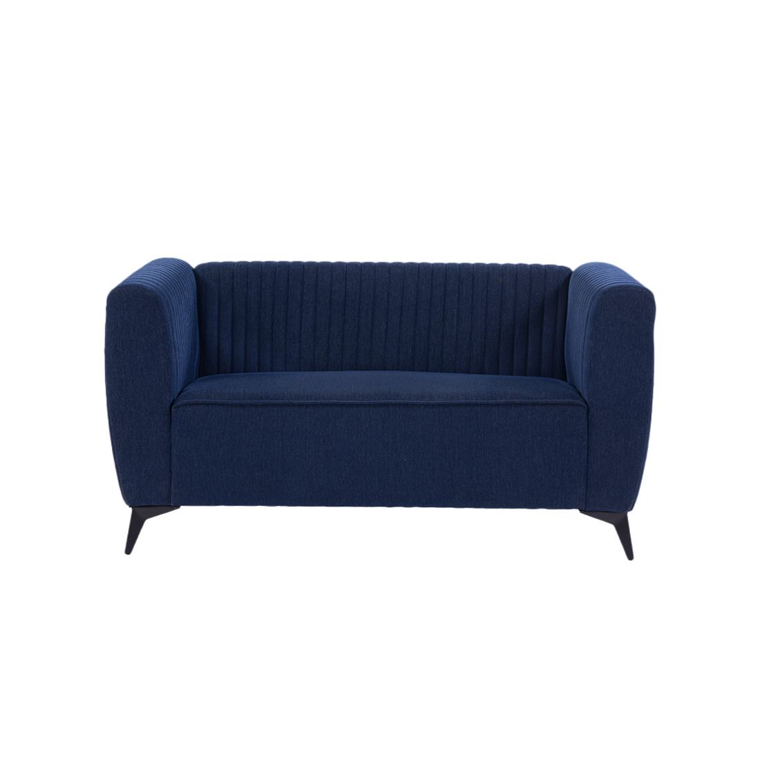 neudot Diva Sofa for Living Room |2 Persons Sofa|Premium Fabric with Cushioned Armrest | Solid Wood Frame|2 Seater in Cobalt Blue Color