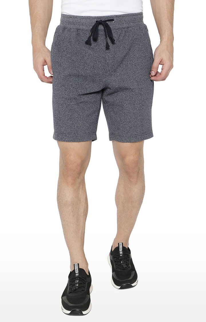 Grenish Blue Solid Slim Fit Shorts | JadeBlue