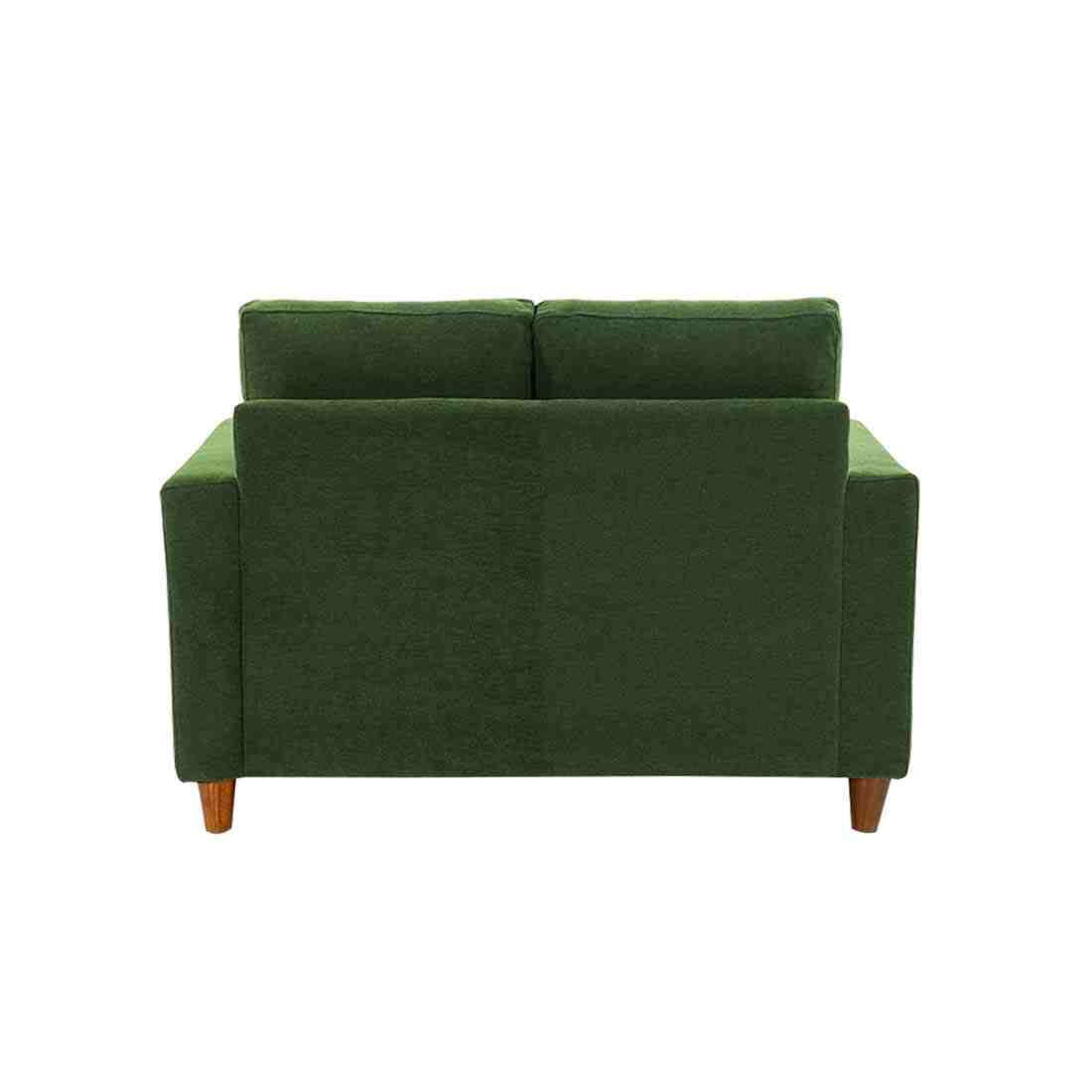 neudot Roman Sofa for Living Room |2 Persons Sofa|Premium Fabric with Cushioned Armrest | Solid Wood Frame|2 Seater in Emerald Green Color