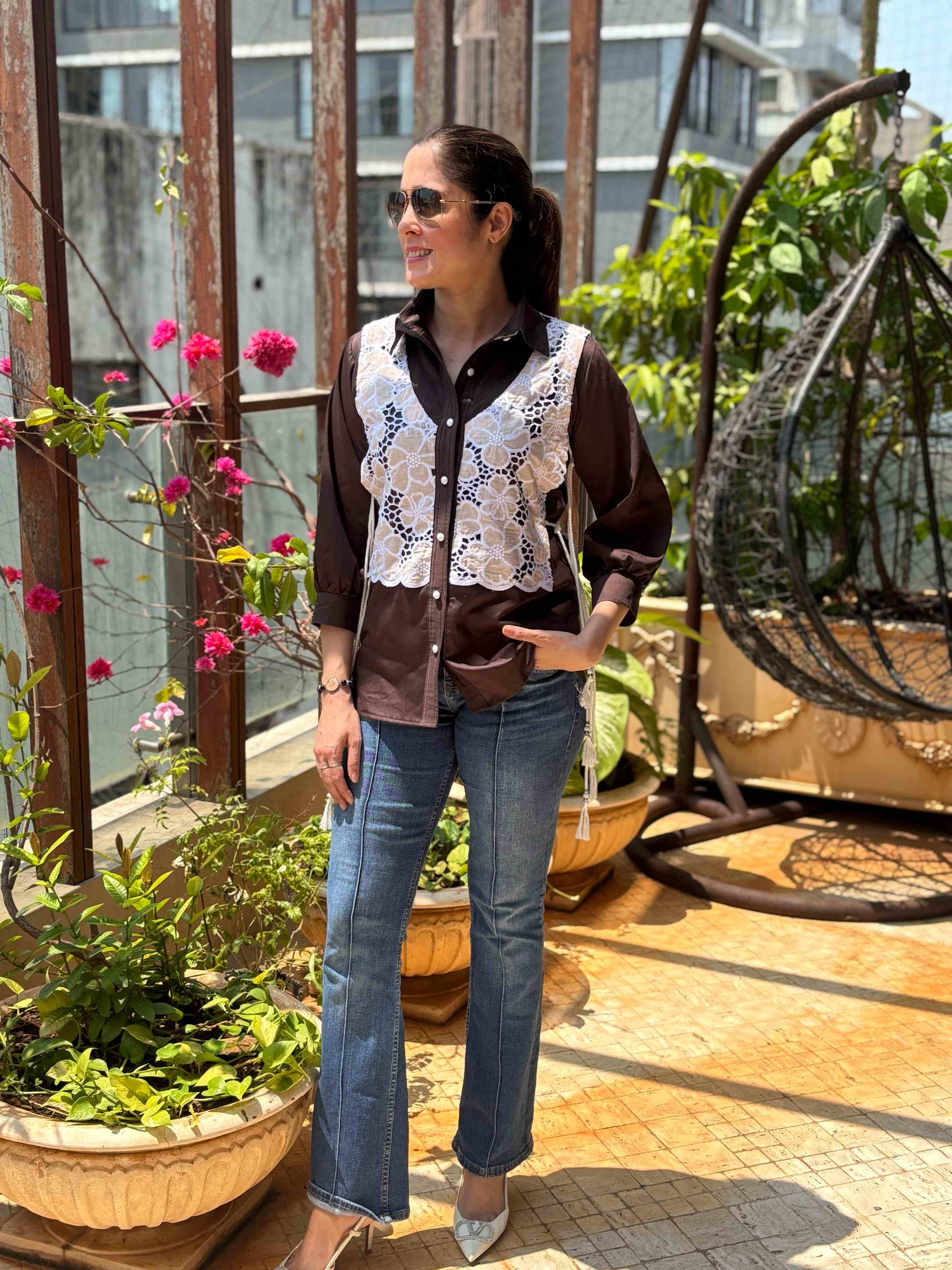 Brown Waistcoat Shirt