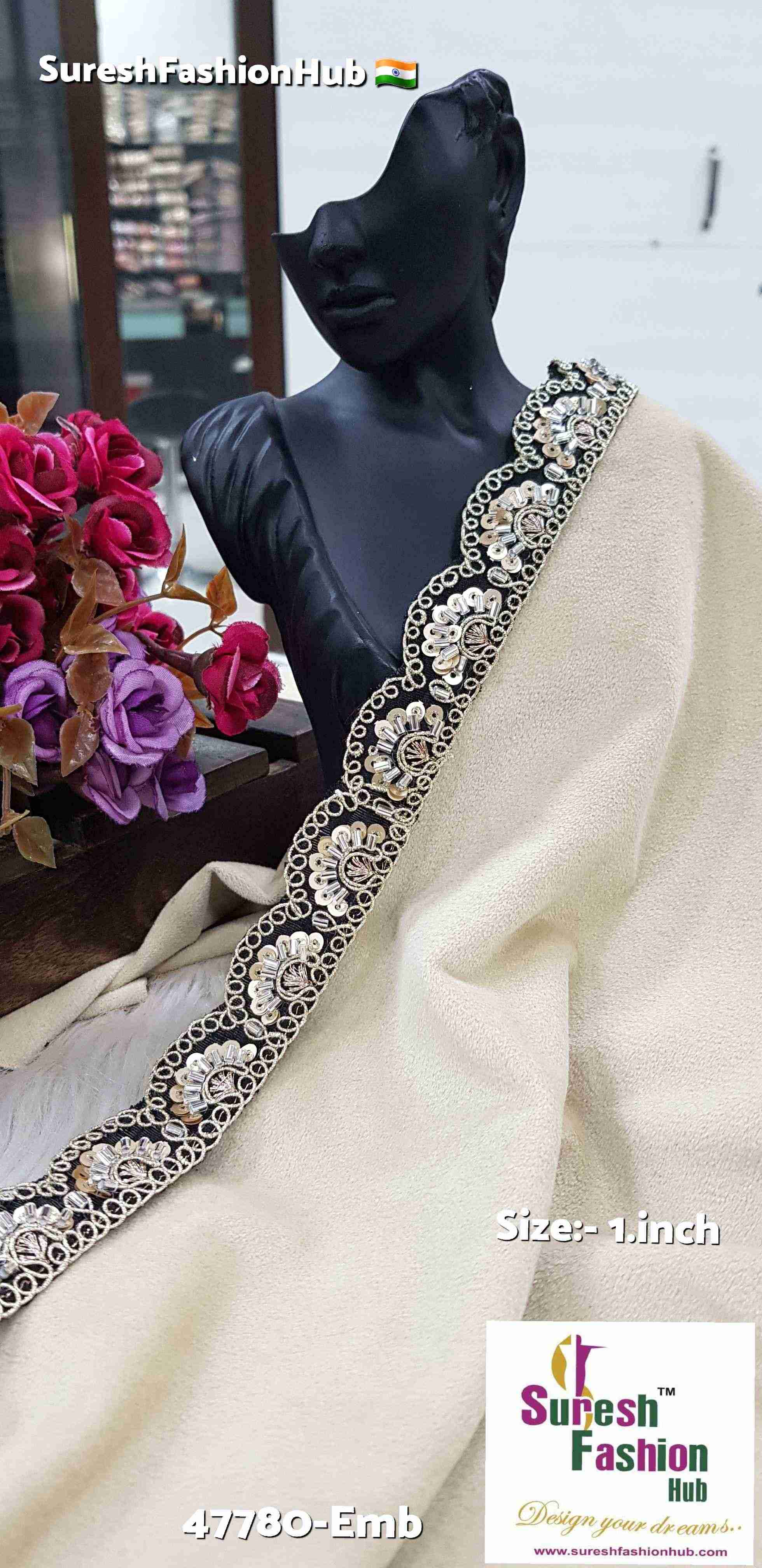 Black Shine Zari Lace