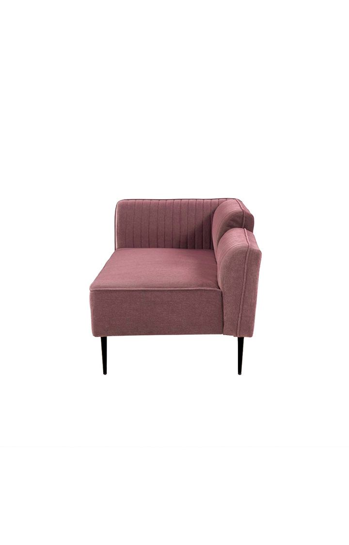 neudot Diva LHS Sofa Chaise Lounger with Black Legs for Living Room|Bedroom|2 Person Sofa|Diwan|Premium Fabric | Solid Wood Frame|2 Seater (Colour : Ceramic Pink (DIY))