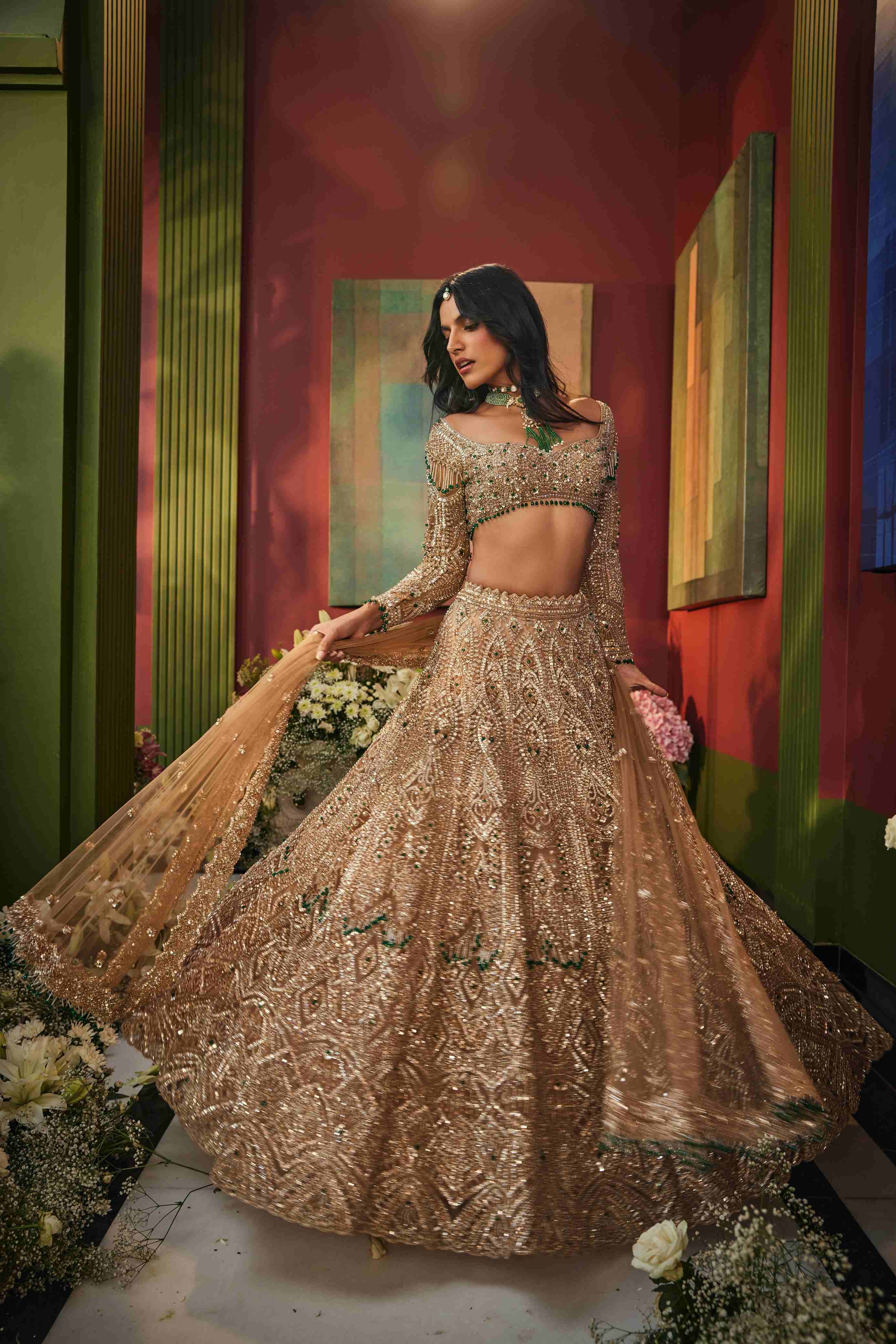 Bella Gold Lehenga