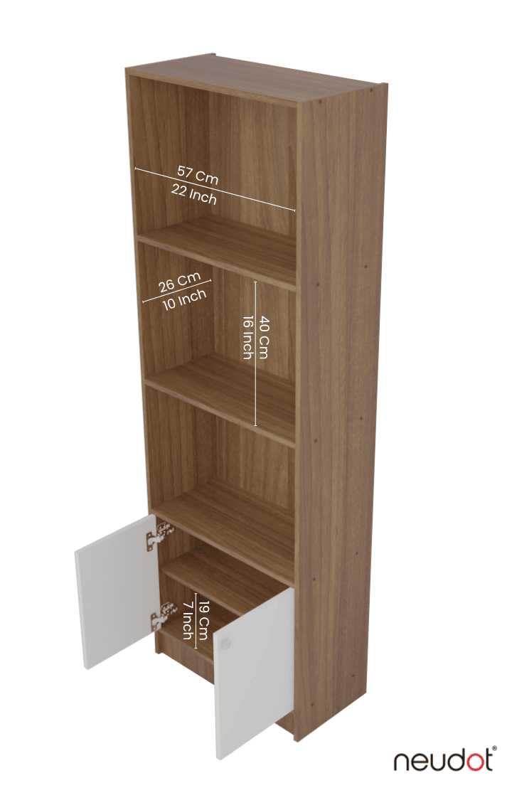 Hugo Bookshelf/Display Unit - Leon Teak & White